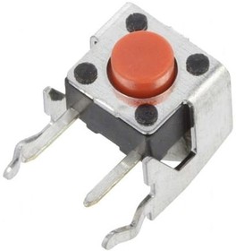 SKHHLPA010, Switch Tactile N.O. SPST Round Button PC Pins 0.05A 12VDC 2.55N Thru-Hole Bulk