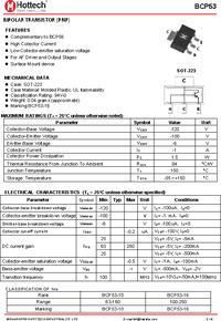 BCP53-16T1G, Транзистор PNP 80В 1.5А 1.5Вт hFE=100...250 [SOT-223.], ON ...