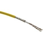 9456000146, Harting Yellow PUR Cat5e Cable Aluminium Foil, Tinned Copper Braid ...
