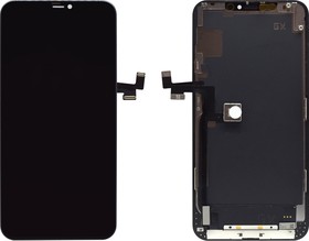 Фото 1/2 Дисплей (экран) в сборе с тачскрином для iPhone 11 Pro Max черный (Hard Oled GX)
