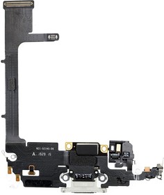 Шлейф (плата) для iPhone 11 Pro на системный разъем и микрофон белый