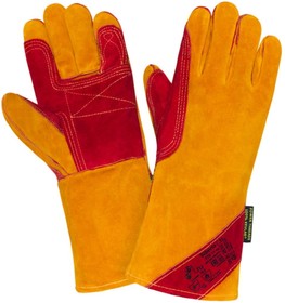 Усиленные перчатки-краги 2Hands, р. 10.5, спилок КРС/хлопок, лен, швы Kevlar Т72-11-ru Siberia