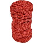 Декоративная полиэфирная крученая веревка 3 мм красная 30 м 12990