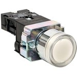 xb2-bw21-24, BA21 button with 24 V socket, white NO PROxima