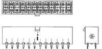 1-1586038-6, Conn Wire to Board HDR 16Power POS 4.2mm Solder ST Thru-Hole Tray