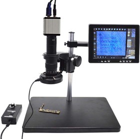 Видеомикроскоп с 8" экраном и регулируемой диодной подсветкой | купить в розницу и оптом