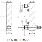 LZT-1001M-V ротаметр для воды 0,5-4л/мин (30-240 л/ч) ZG1/4 внутр./ZG1/2 наружн.