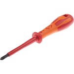 T49145-1, Pozidriv Insulated Screwdriver, PZ1 Tip, 75 mm Blade, VDE/1000V