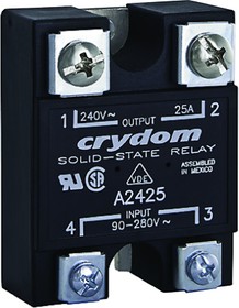 D2490PG, Sensata Crydom 1 Series Solid State Relay, 90 A Load, Panel Mount, 280 V rms Load, 32 V Control