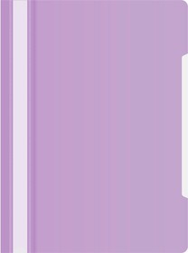 Фото 1/4 Папка-скоросшиватель Бюрократ Pastel -PSLPAST/VIO A4 прозрач.верх.лист пластик фиолетовый 0.14/0.18
