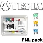 FNL pack, Предохранитель плоский mini с индикатором LED, 30шт набор (Tesla)