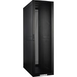 Шкаф LANMASTER DCS 48U 600x1070 мм, 4 секции, двери с перфорацией, с боковыми панелями, черный LAN-DC-CBP4-48Ux6x10, 3 ЧАСТИ
