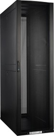 Шкаф LANMASTER DCS 48U 600x1200 мм, с перфорированными дверьми, без боковых панелей, черный LAN-DC-CBP-48Ux6x12, 2 ЧАСТИ