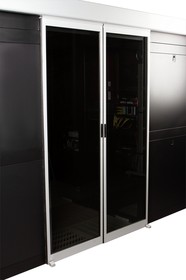 Автоматические раздвижные двери коридора 1200мм для шкафов LANMASTER DCS 48U, стекло, key-card замок LAN-DC-SDRAL-48Ux12
