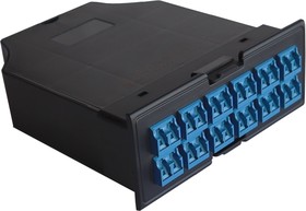 MPO кассета OS2, для модульной панели LAN-FRM-PP-STP/1U, 24xLC, тип B, низкие потери, черная