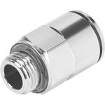 NPQM-D-G18-Q4-P10, Straight Threaded Adaptor, G 1/8 Male to Push In 4 mm ...