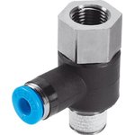 QSTF-1/4-8-B, Tee Threaded Adaptor, R 1/4 Female to Push In 8 mm ...