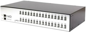 NIO-EUSB 32EPCL, Концентратор сетевой USB, 32*USB 2.0, 2*10/100/1000 Base-T, 2 БП