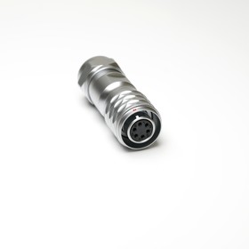 Circular Connector, 6 Contacts, Cable Mount, M12 Connector, Socket, Female, IP67