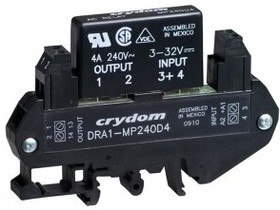 Фото 1/4 DRA1-MP240D3, Solid State Relays - Industrial Mount DIN Mt 280 VAC/3A out 3-32 VDC input
