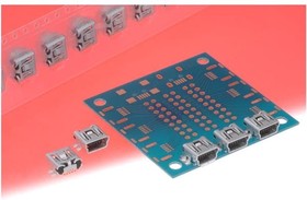 UX60SC-MB-5S8(85), USB Connectors 5P FEM SMT RECEPT MINI B
