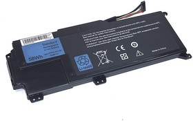 Аккумуляторная батарея для ноутбука Dell XPS 14Z 14.8V 58Wh черная OEM