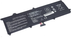 Аккумуляторная батарея для ноутбука Asus X202 7.4V 5000mAh OEM черная
