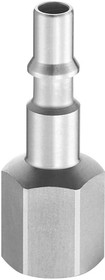 Фото 1/3 CRP 066101P2, Treated Steel Female Plug for Pneumatic Quick Connect Coupling, G 1/4 Female Threaded