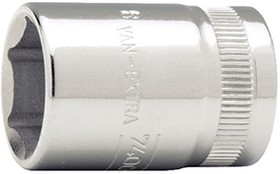 7400SM-7, 3/8 in Drive 7mm Standard Socket, 6 point, 25.5 mm Overall Length