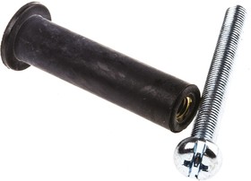 Фото 1/2 R-RNT-M5X40-50, Black Rubber, Steel Wall Plug, 39.8mm Length, 10mm Fixing Hole Diameter