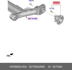 52730-K2000, Ступица HYUNDAI Elantra (20-) задняя OE