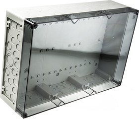 74400301, AKL Series Grey Polystyrene Enclosure, IP65, Transparent Lid, 450 x 300 x 132mm