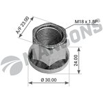 300.506, 300.506_гайка! колесная с юбкой M18x1.5 H=24 SW23\SAF