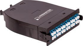 MPO кассета OS2, 24xLC, тип B, низкие потери, черная LANMASTER LAN-MCSB-2M-24LC/OS2