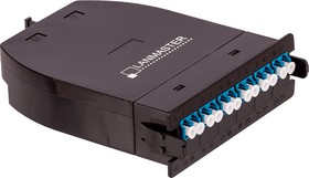 MPO кассета OS2, 12xLC, тип B, низкие потери, черная LANMASTER LAN-MCSB-1M-12LC/OS2