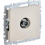 BR-A10-P-K10, BRITE Роз. TV проходная РТВ10-0-БрКр беж. IEK