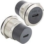 TYPE-C F-F PN, Панельный модуль (переходник) передачи данных USB Type C  ...