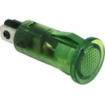 655-1203-104F, LED Panel Mount Indicators 0.5in SnapIn PCB FLAT GREEN