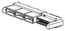 46114-6160, Power to the Board LPH VERT. ASSY W GUI W GUIDES 6PX16S CKT