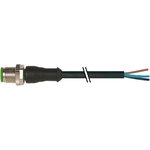 7000-P7201-P071000, Straight Male 4 way M12 to Unterminated Power Cable, 10m