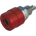 930176101, Red Female Banana Socket, 4 mm Connector, Solder Termination, 32A ...