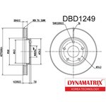 DBD1249, Диск тормозной NISSAN ALMERA TINO 00-, MAXIMA 97-, MAXIMA QX 99- ...