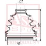 ASBT-INCX7, ПЫЛЬНИК ШРУС ВНУТРЕННИЙ 27X100X90 (КОМПЛЕКТ БЕЗ СМАЗКИ)