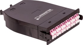 MPO кассета OM4, 24xLC, тип B, низкие потери, черная LAN-MCSB-2M-24LC/OM4