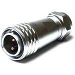 Circular Connector, 2 Contacts, Cable Mount, M20 Connector, Plug, Male, IP67