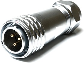 Circular Connector, 3 Contacts, Cable Mount, M20 Connector, Plug, Male, IP67