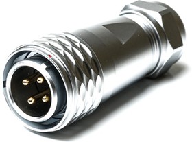 Circular Connector, 4 Contacts, Cable Mount, M20 Connector, Plug, Male, IP67