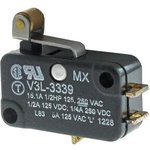 V3L-3339, Basic / Snap Action Switches SPDT 15.1A 125VAC Roller Lever