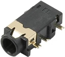 SJ-43504-SMT-TR, 3.5 mm, 4 Conductors, Right Angle, Mid Mount (SMT), Dual Switches, Shielded, Audio Jack Connector – купить оптом и в розницу