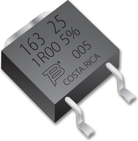 Фото 1/2 PWR163S-25-20R0F, Res Thick Film 20 Ohm 1% 25W ±100ppm/°C D-Pak Gull Wing SMD Automotive Tube